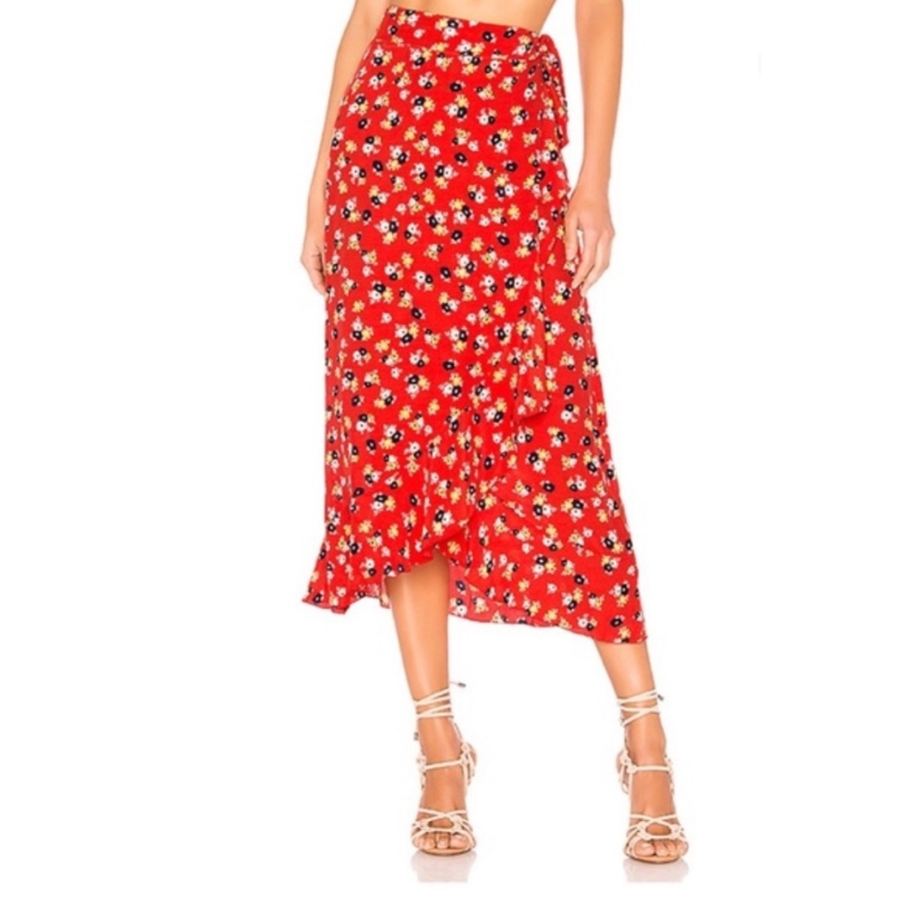 Anthropologie (Faithfull the Brand) Midi skirt (Size 4)